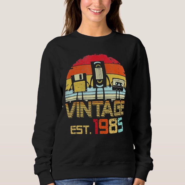 Sweatshirt Vintage 1985 37ème anniversaire (Devant)