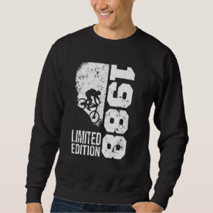 Sweatshirt Vintage 1988 Vélo d'anniversaire MTB-Bicycles Moun