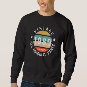 Sweatshirt Vintage 1989 Presque Toutes Les Pièces Originales 