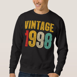 Sweatshirt Vintage 1998 25e anniversaire Décoration Hommes Fe