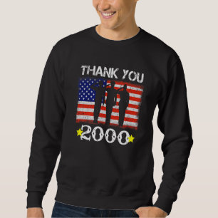 Sweatshirt Vintage 2000 Drapeau de 22 ans American 22th Birt