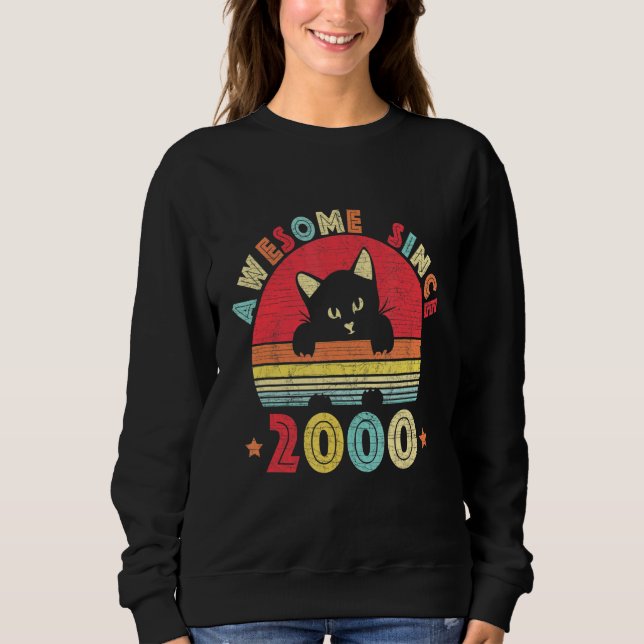 Sweatshirt Vintage 22ème anniversaire stupéfiant depuis 2000  (Devant)