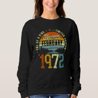 Sweatshirt Vintage 50ème anniversaire stupéfiant depuis févri