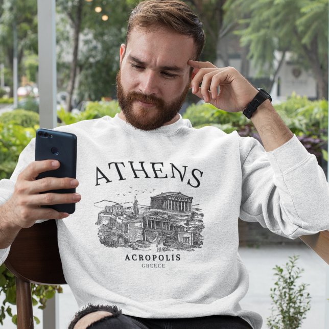 Sweatshirt Vintage Acropolis of Athens Illustration (Créateur téléchargé)