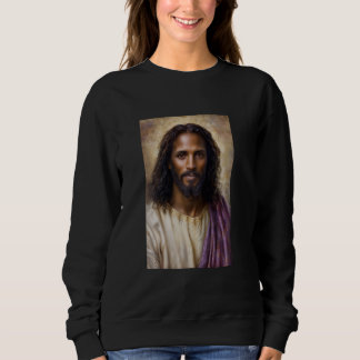 Sweatshirt Vintage Africain-Noir Jésus Christ Portra