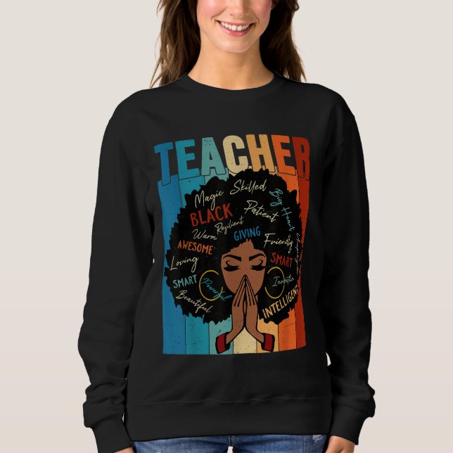 Sweatshirt Vintage Afro Black Histoire Mois Afro-Américain (Devant)