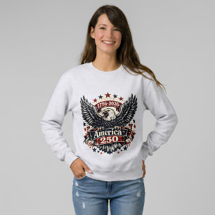 Sweatshirt Vintage Amérique 250 Aigle royal 1776-2026 Patriot