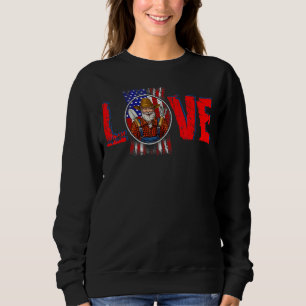 Sweatshirt Vintage Amour Fier Américain Drapeau Fermier 4 Jui