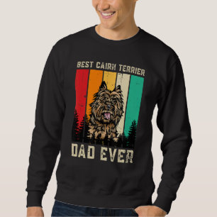 Sweatshirt Vintage Best Cairn Terrier Papa Jamais Fête des pè