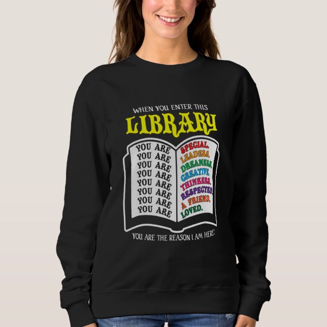 Sweatshirt Vintage Book Bookaholic Bookworms Reading Library  (Devant)