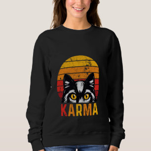 Sweatshirt Vintage Cat été Musique karma