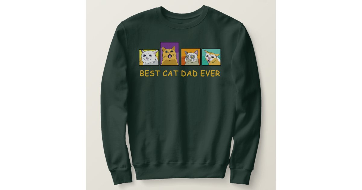 Sweatshirt Vintage Cat Funny Best Cat Papa Ever Cat Kitty | Zazzle.fr