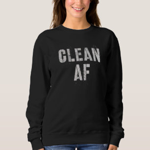 Sweatshirt Vintage CLEAN AF Équipe de Nettoyage Sans Drogue S