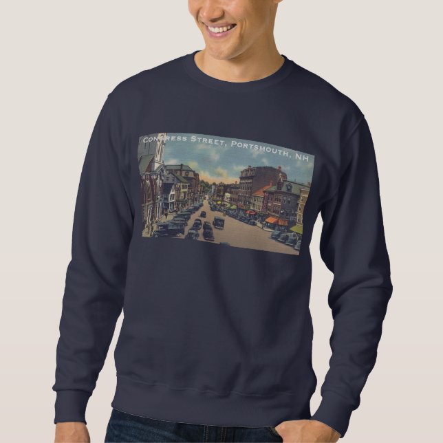 Sweatshirt Vintage Congress Street, Portsmouth, NH Photo (Devant)