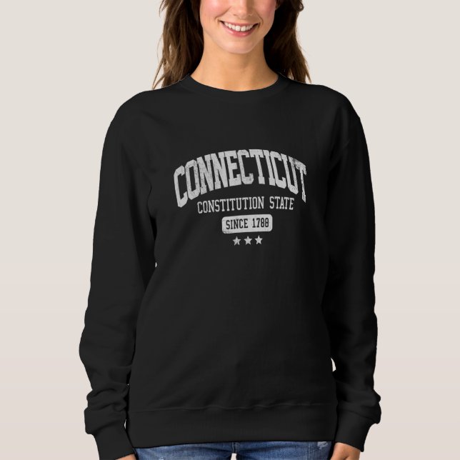 Sweatshirt Vintage Connecticut Constitution State Athletic 17 (Devant)
