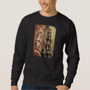 Sweatshirt vintage d'aquarelle d'hôtel de Chelsea