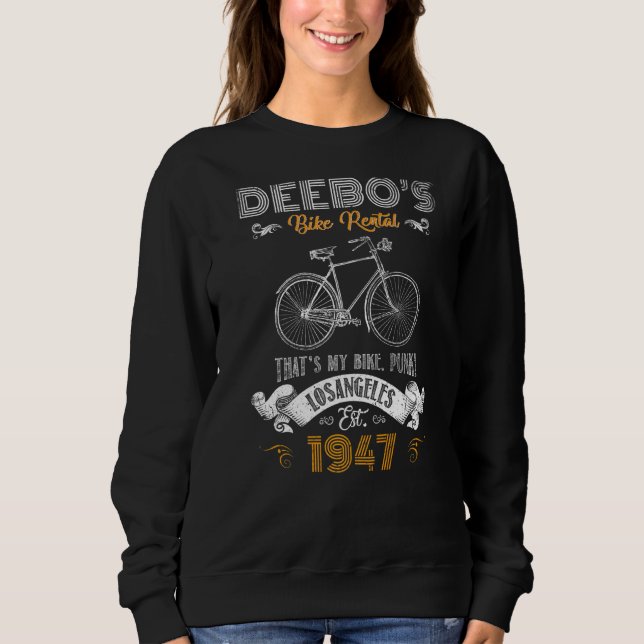 Sweatshirt Vintage Deebou2019s Location de vélos Thatu2019s M (Devant)