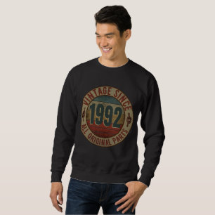 SWEATSHIRT VINTAGE DEPUIS 1992 TOUTES PIÈCES D'ORIGINE