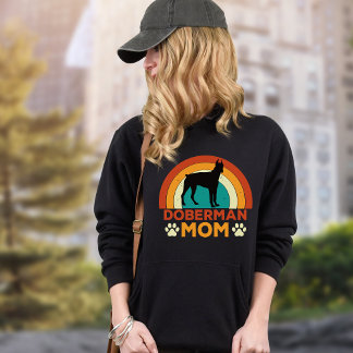Sweatshirt Vintage Doberman Chien Maman coucher de soleil
