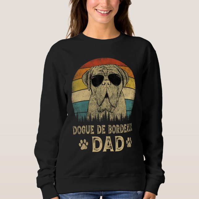 Sweatshirt Vintage Dogue De Bordeaux Dad Dog  Father s Day Te (Devant)