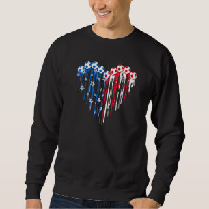 Sweatshirt Vintage Football 4 juillet Hommes USA Drapeau Amér