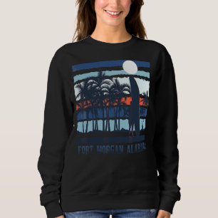Sweatshirt Vintage Fort Morgan Alabama Surf d'été 80s Plage