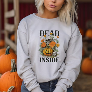 Sweatshirt Vintage Halloween Citrouille et Skul