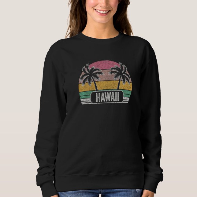 Sweatshirt Vintage Hawaiian Island Tropical Hawaii Vacation S (Devant)