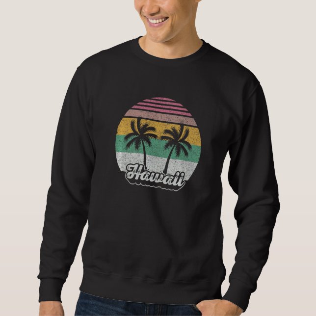 Sweatshirt Vintage Hawaiian Island Tropical Hawaii Vacation S (Devant)