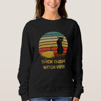 Sweatshirt Vintage Hick Highs Witch Vibes Witchy Halloween Ca
