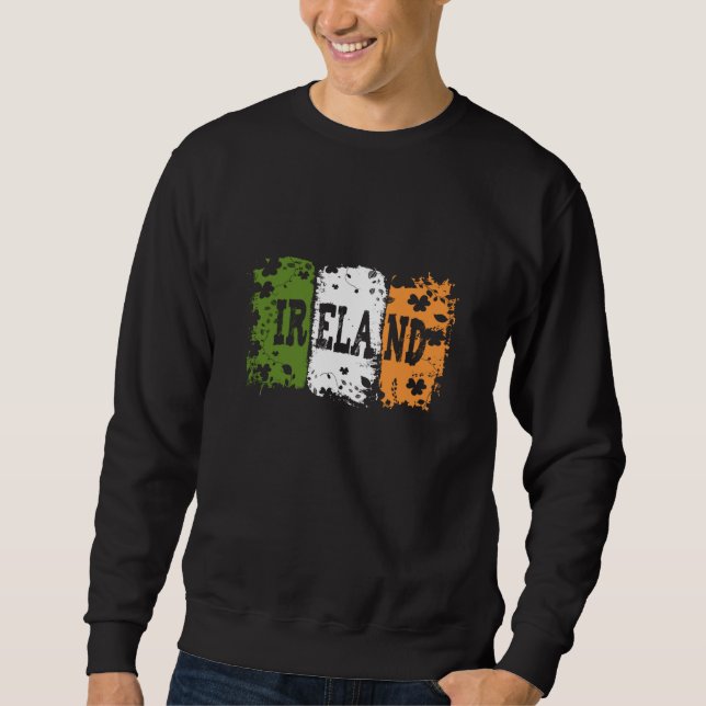 Sweatshirt Vintage Ireland Irish Flag (Devant)