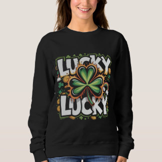 Sweatshirt Vintage Irish Luck T-Shirt St Patricks Day, Distre
