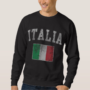 Sweatshirt Vintage Italia Drapeau Italien Italie Hommes Femme