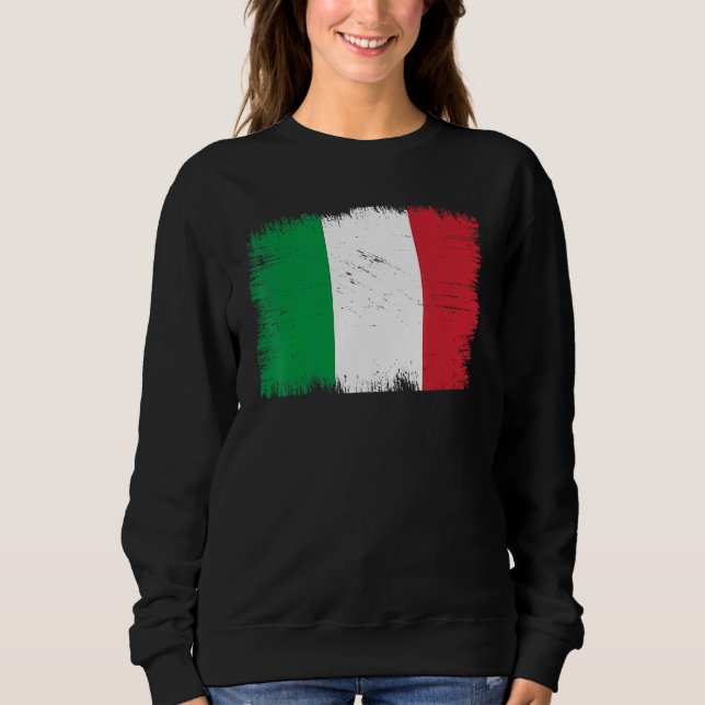 Sweatshirt Vintage Italy Flag Italian Independence Day (Devant)