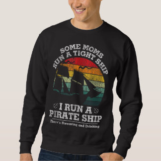 Sweatshirt Vintage J'Ai Un Bateau Pirate Maman Papa Famille M