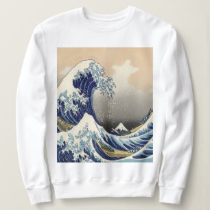 Sweatshirt vintage japonais art paysage océanique grande vagu