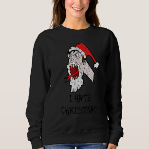 Sweatshirt Vintage Je déteste Noël langue de serpent anti