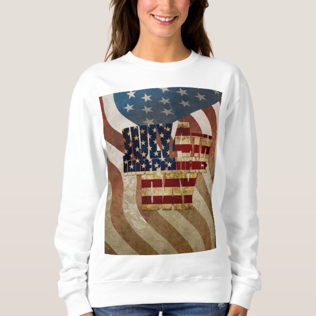 Sweatshirt Vintage Juillet 4 Indépendance Conception (Devant)