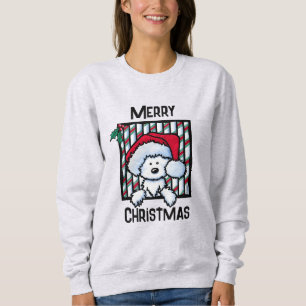 Sweatshirt Vintage-KiniArt Westie Chien Noël