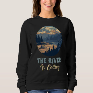 Sweatshirt Vintage La Rivière Appelle Mountain Paddle Kay
