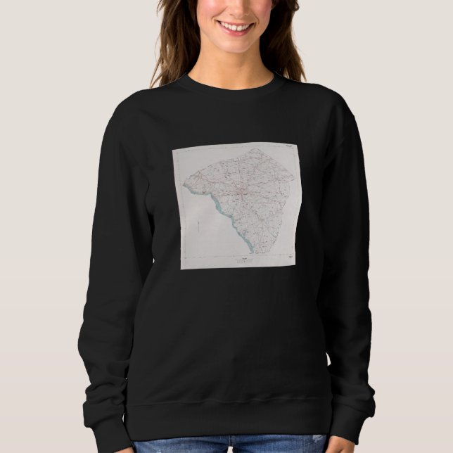 Sweatshirt Vintage Lancaster County PA Map 1981 (Devant)