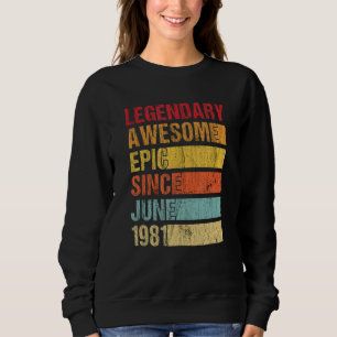 Sweatshirt Vintage légendaire épopée stupéfiante depuis juin