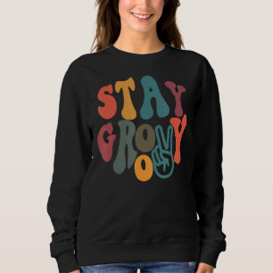 Sweatshirt Vintage les années 70 Vibes Paix Hippie Restez Sup
