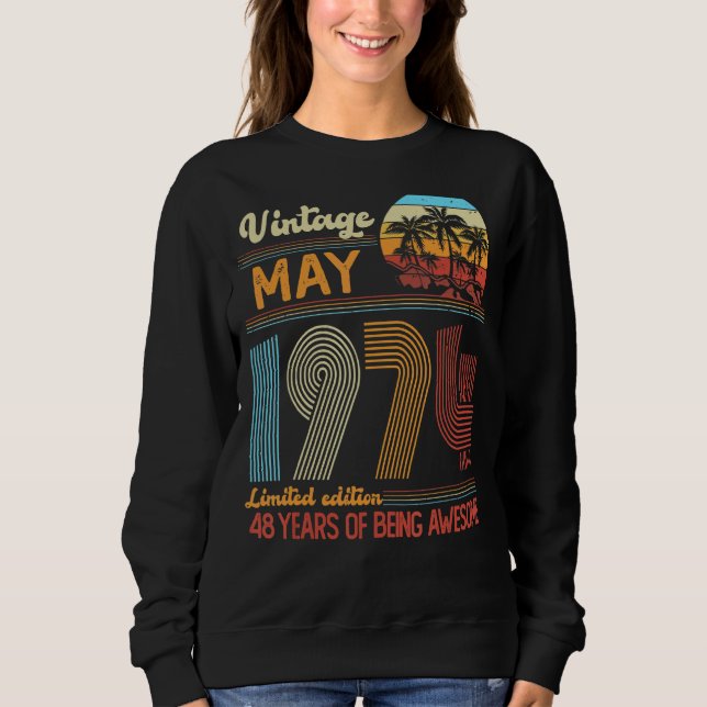 Sweatshirt Vintage mai 1974 Anniversaire 1 (Devant)