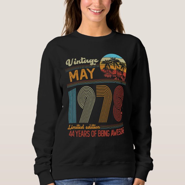 Sweatshirt Vintage mai 1978 Anniversaire 1 (Devant)