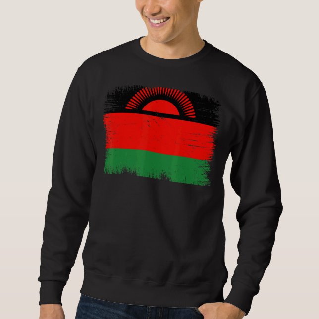 Sweatshirt Vintage Malawi Flag Malawian Independence Day (Devant)
