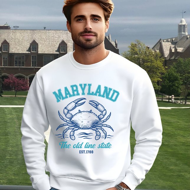 Sweatshirt Vintage Maryland Old Line State Crab (Créateur téléchargé)