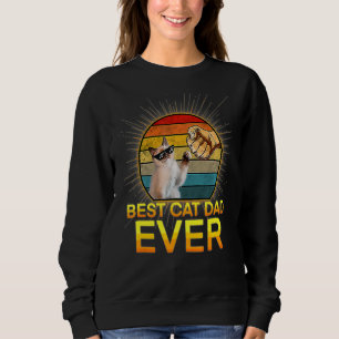 Sweatshirt Vintage Meilleur Chat Papa Jamais Chat Papa Père F