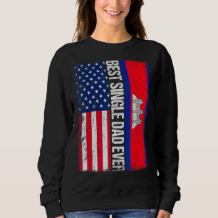 Sweatshirt Vintage Meilleur Père célibataire Jamais Rétro Amé