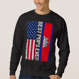 Sweatshirt Vintage Meilleur Pops jamais Rétro Amérique Cambod